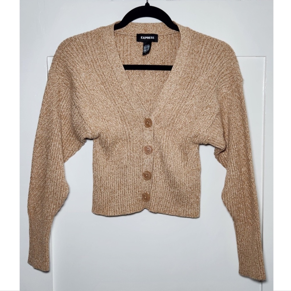 Express Knit Button-Front Cardigan - XS (Part of Matching Set - Check Closet)